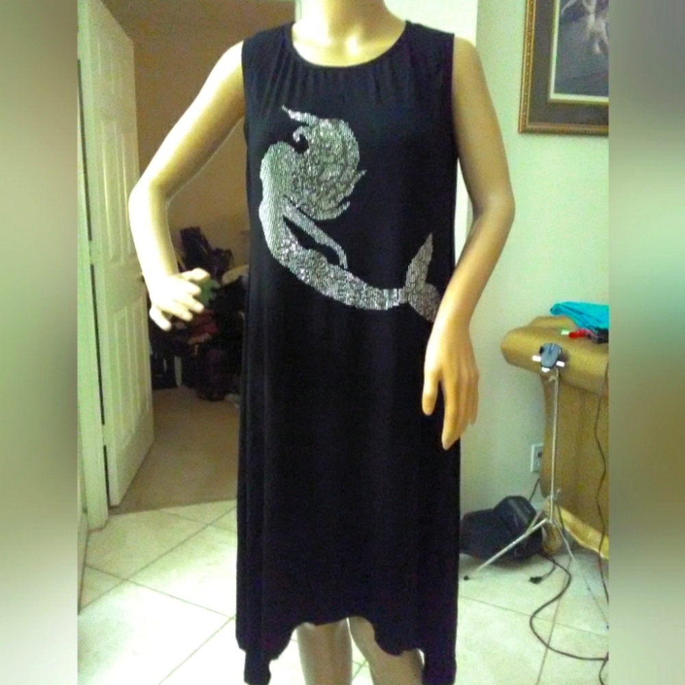 BNWT 3 Black Dresses W/ DIFFERENT STUD Designs BY SHINY SZ. ONE SIZE BOUNCY FUN